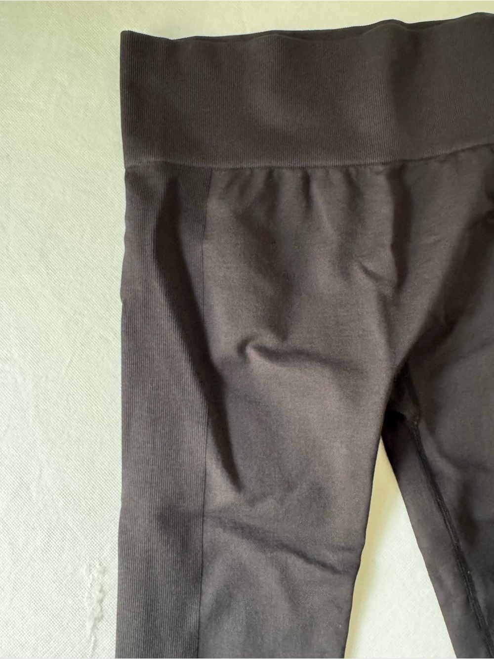 Anybody Black High-Waist Athleisure Leggings Ribbed Detail XL Minimalist Chic - Picture 5 of 13